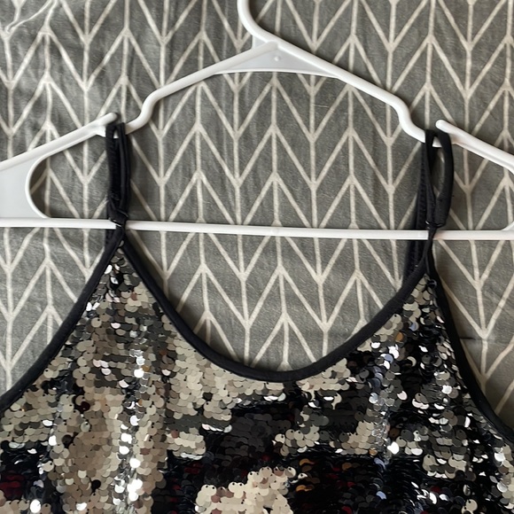 Silver sequin mini dress size medium - Picture 2 of 3